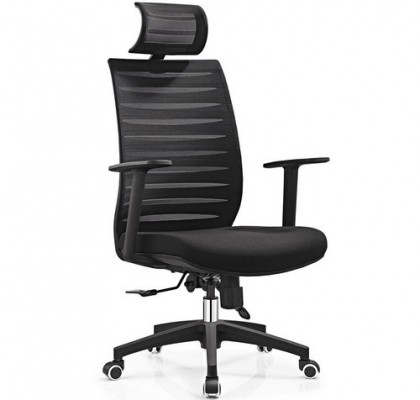 Modern Style Adjust Height Ergonomic High Back Black Swivel Executive Office Mesh Chair