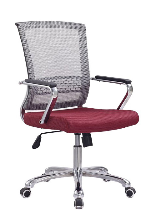 Competitive Commercial Mesh Staff Office Chair Steel Frame ArmChair Manufacture in China -1