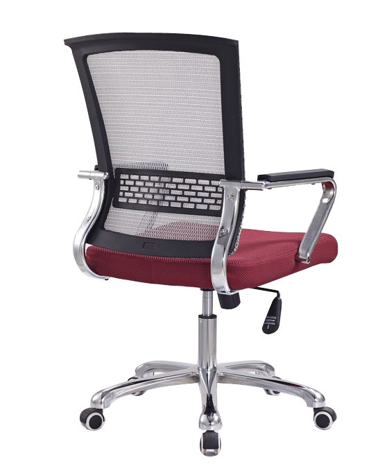 Competitive Commercial Mesh Staff Office Chair Steel Frame ArmChair Manufacture in China -2
