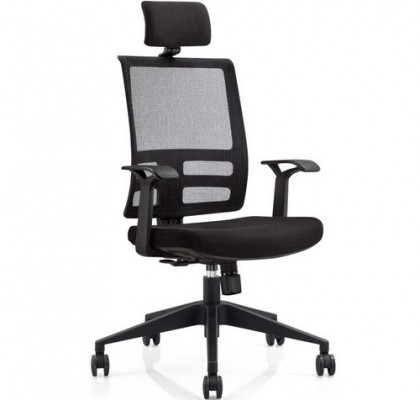 ergonomic high back mesh executive office chair with lumbar support for meeting room