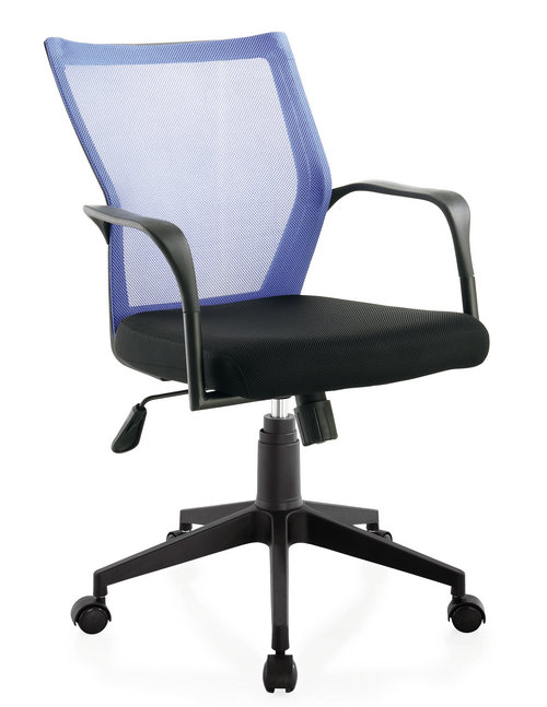 small size staff room ergonomic swivel chair low back plastic fabric computer employee chair -1