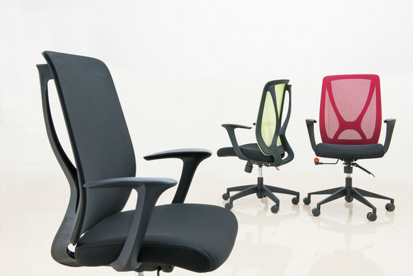 soft fabric new PP egonomic design sponge seat swivel mesh office chair computer chair -5