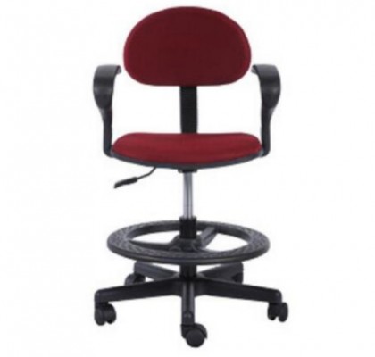 Ergonomic Staff Office Operator Chairs Counter Cashier Chair Swivel Drafting Chair with foot ring