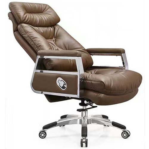 High Back Quality Manager Ergonomic Computer Leather Seating Swivel Office Chair With Heavy Duty Base