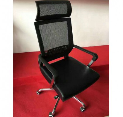 China Alibaba Adjustable Ergonomic High Back Lumbar Support Mesh Office Chair With Headrest