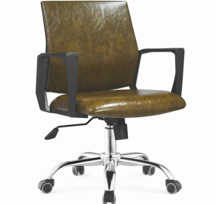 Guangzhou factory Low Back PU Leather Staff Office Chair Working Seating Consulting Room Chair