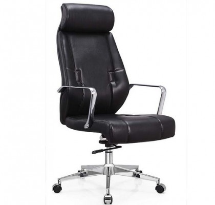 Dynamic Furniture Carter Black High Backed Luxury Faux Manager Office Chair