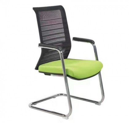 Medium back coloured fabric seat mesh office conference cantilever chair